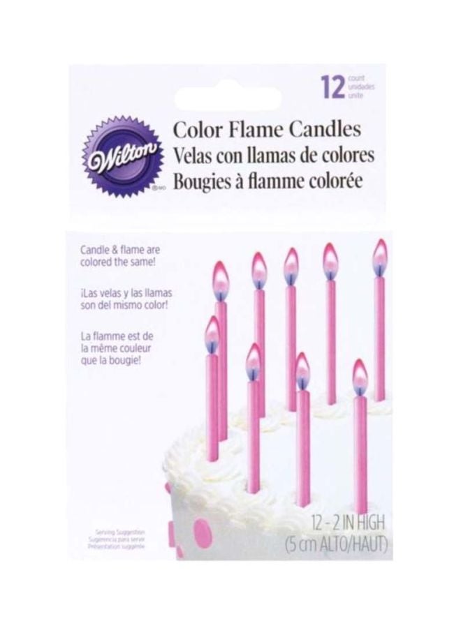 Wilton 12-Piece Color Flame Candles Set 2inch